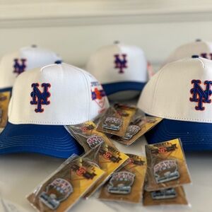 White and Blue Baseball Cap with NY Logo